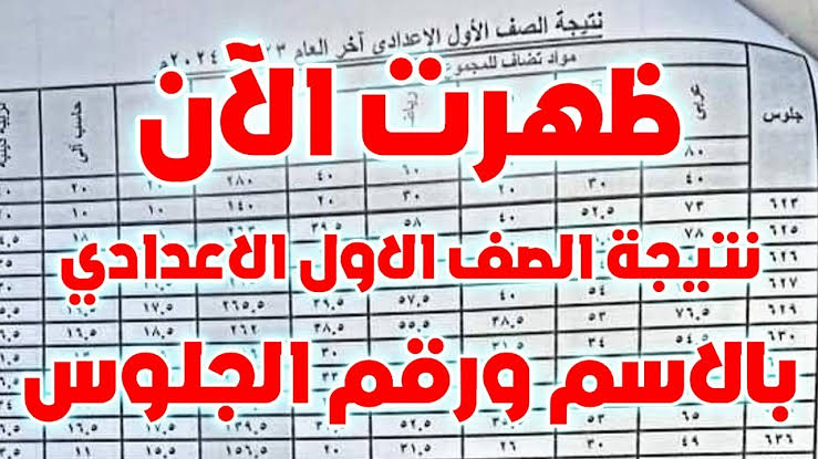 “نتيجة الصف الأول الإعدادي برقم الجلوس والاسم في كل المحافظات.. هتقدر تعرفها من موقع وزارة التربية والتعليم”