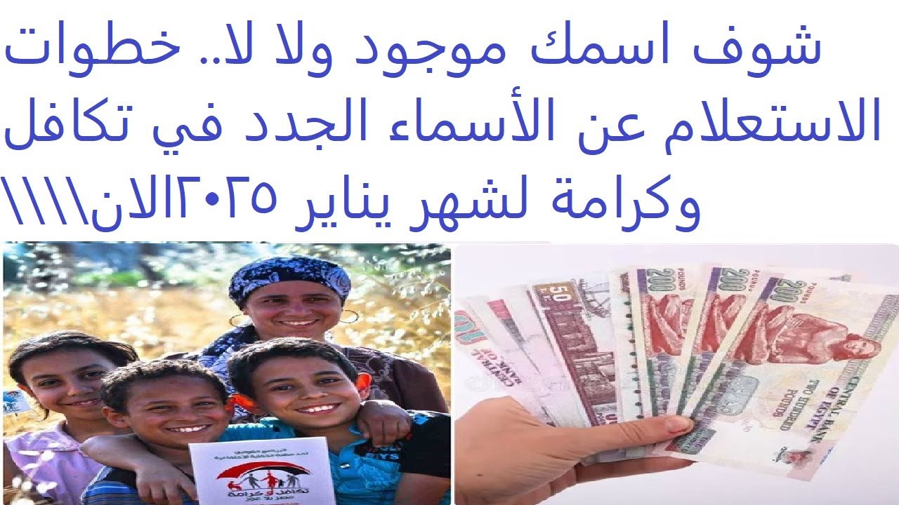 رابط الاستعلام عن الأسماء الجدد في تكافل وكرامة 2025 عبر موقع وزارة التضامن moss.gov.eg.. شروط ومستندات