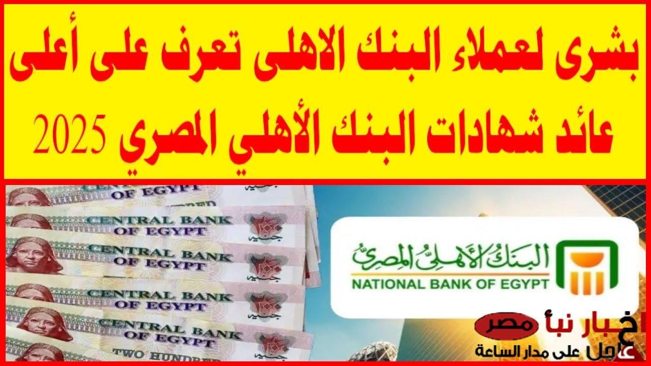 فرصة لا تعوض! شهادات البنك الأهلي المصري 2025 بعوائد تنافسية مرتفعة وكيفية شراء الشهادة من الفروع