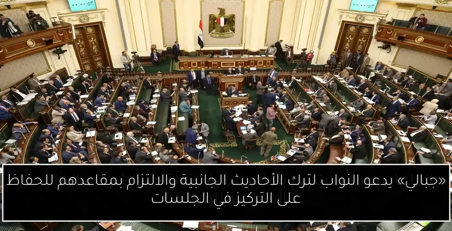 «جبالي» يدعو النواب لترك الأحاديث الجانبية والالتزام بمقاعدهم للحفاظ على التركيز في الجلسات