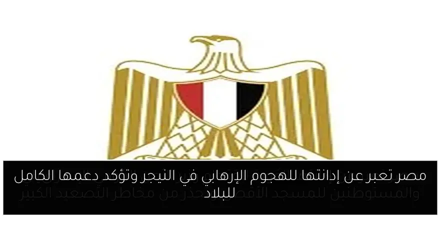 مصر تعبر عن إدانتها للهجوم الإرهابي في النيجر وتؤكد دعمها الكامل للبلاد