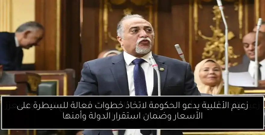 زعيم الأغلبية يدعو الحكومة لاتخاذ خطوات فعالة للسيطرة على الأسعار وضمان استقرار الدولة وأمنها