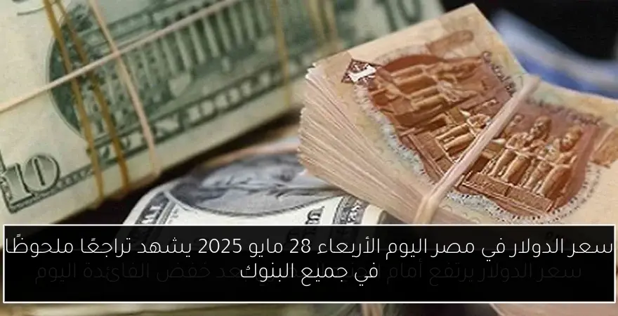 سعر الدولار في مصر اليوم الأربعاء 28 مايو 2025 يشهد تراجعًا ملحوظًا في جميع البنوك