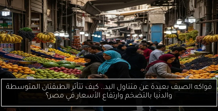 فواكه الصيف بعيدة عن متناول اليد.. كيف تتأثر الطبقتان المتوسطة والدنيا بالتضخم وارتفاع الأسعار في مصر؟