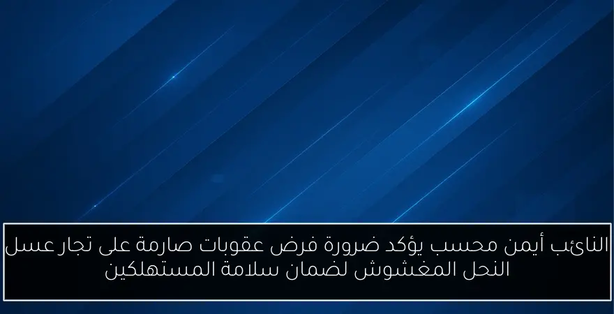 النائب أيمن محسب يؤكد ضرورة فرض عقوبات صارمة على تجار عسل النحل المغشوش لضمان سلامة المستهلكين