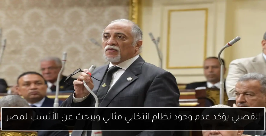 القصبي يؤكد عدم وجود نظام انتخابي مثالي ويبحث عن الأنسب لمصر