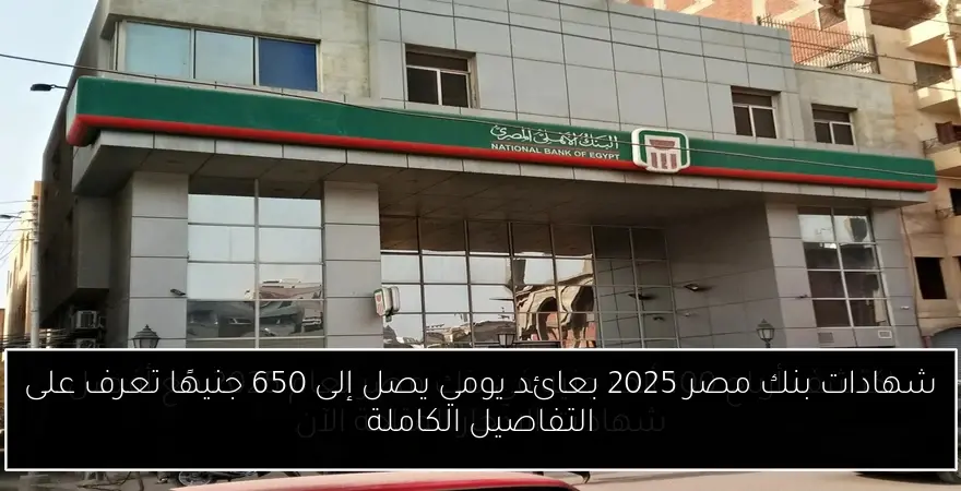 شهادات بنك مصر 2025 بعائد يومي يصل إلى 650 جنيهًا تعرف على التفاصيل الكاملة