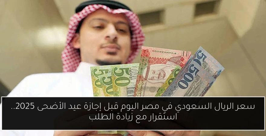 سعر الريال السعودي في مصر اليوم قبل إجازة عيد الأضحى 2025.. استقرار مع زيادة الطلب