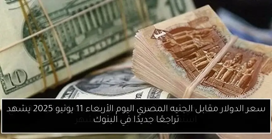 سعر الدولار مقابل الجنيه المصري اليوم الأربعاء 11 يونيو 2025 يشهد تراجعًا جديدًا في البنوك