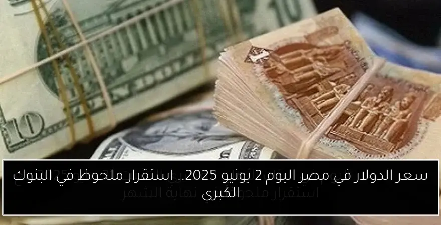 سعر الدولار في مصر اليوم 2 يونيو 2025.. استقرار ملحوظ في البنوك الكبرى