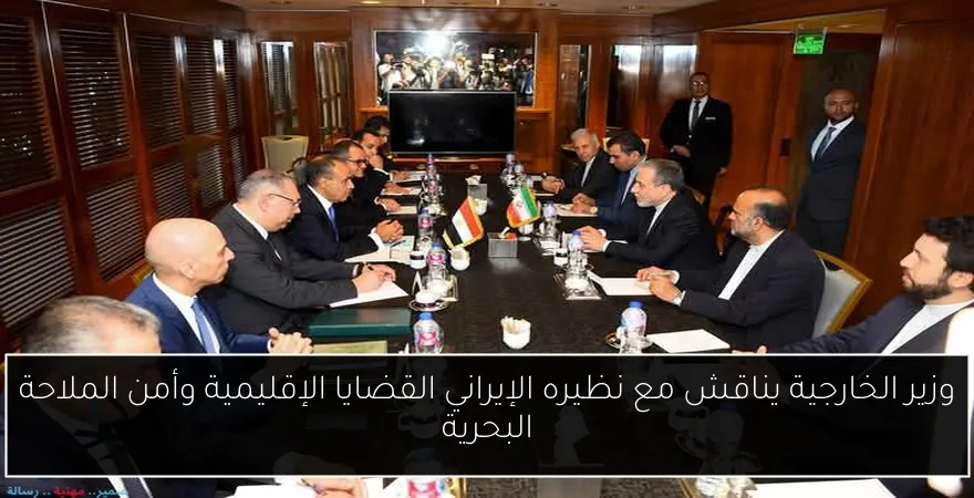 وزير الخارجية يناقش مع نظيره الإيراني القضايا الإقليمية وأمن الملاحة البحرية