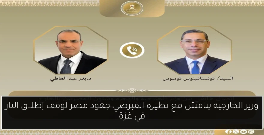 وزير الخارجية يناقش مع نظيره القبرصي جهود مصر لوقف إطلاق النار في غزة