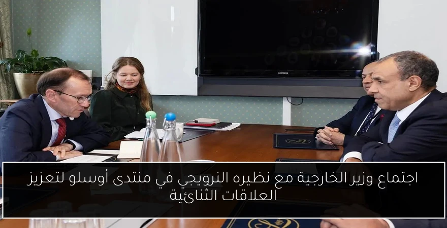 اجتماع وزير الخارجية مع نظيره النرويجي في منتدى أوسلو لتعزيز العلاقات الثنائية