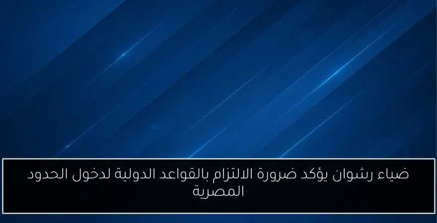 ضياء رشوان يؤكد ضرورة الالتزام بالقواعد الدولية لدخول الحدود المصرية