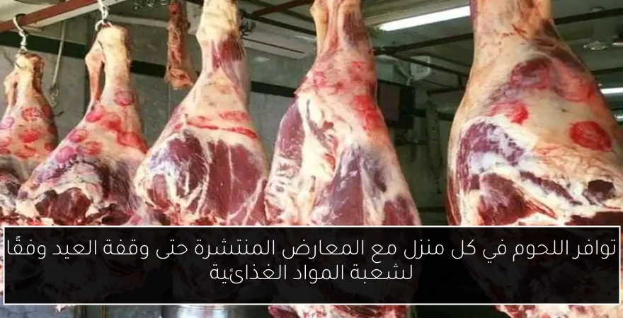 توافر اللحوم في كل منزل مع المعارض المنتشرة حتى وقفة العيد وفقًا لشعبة المواد الغذائية