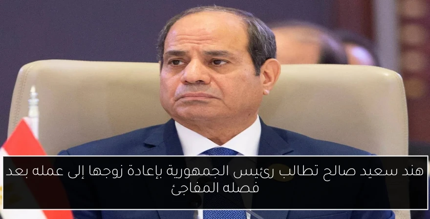 هند سعيد صالح تطالب رئيس الجمهورية بإعادة زوجها إلى عمله بعد فصله المفاجئ