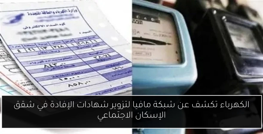 الكهرباء تكشف عن شبكة مافيا لتزوير شهادات الإفادة في شقق الإسكان الاجتماعي