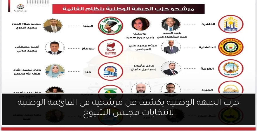 حزب الجبهة الوطنية يكشف عن مرشحيه في القائمة الوطنية لانتخابات مجلس الشيوخ