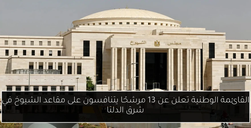 القائمة الوطنية تعلن عن 13 مرشحًا يتنافسون على مقاعد الشيوخ في شرق الدلتا
