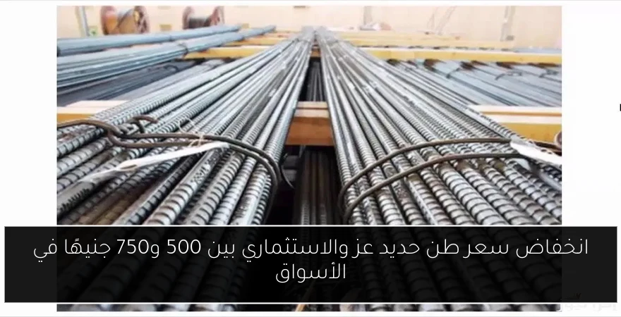 انخفاض سعر طن حديد عز والاستثماري بين 500 و750 جنيهًا في الأسواق