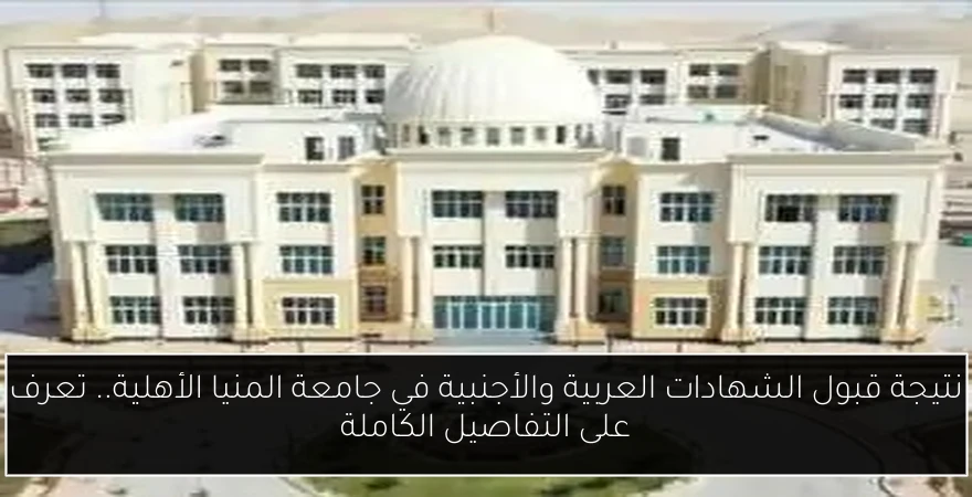 نتيجة قبول الشهادات العربية والأجنبية في جامعة المنيا الأهلية.. تعرف على التفاصيل الكاملة