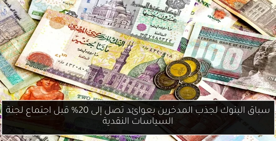 سباق البنوك لجذب المدخرين بعوائد تصل إلى 20% قبل اجتماع لجنة السياسات النقدية