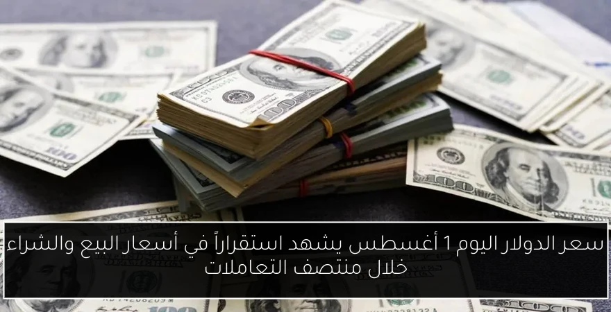 سعر الدولار اليوم 1 أغسطس يشهد استقراراً في أسعار البيع والشراء خلال منتصف التعاملات