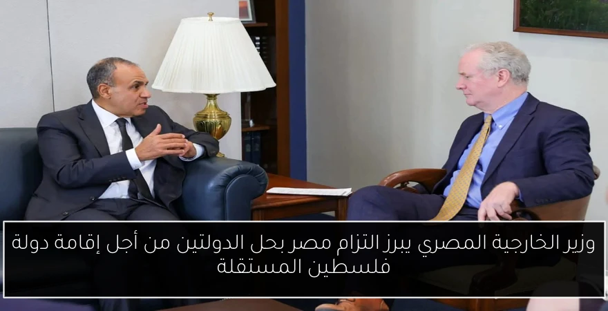 وزير الخارجية المصري يبرز التزام مصر بحل الدولتين من أجل إقامة دولة فلسطين المستقلة