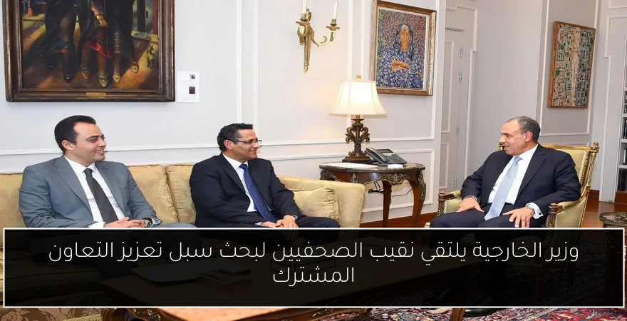 وزير الخارجية يلتقي نقيب الصحفيين لبحث سبل تعزيز التعاون المشترك
