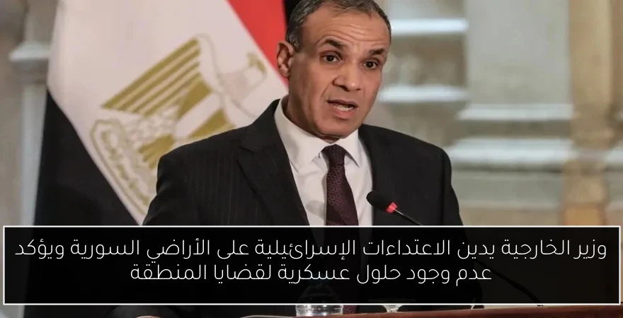 وزير الخارجية يدين الاعتداءات الإسرائيلية على الأراضي السورية ويؤكد عدم وجود حلول عسكرية لقضايا المنطقة