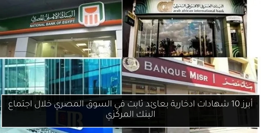 أبرز 10 شهادات ادخارية بعائد ثابت في السوق المصري خلال اجتماع البنك المركزي
